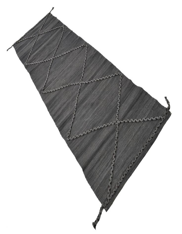 Detail image of  2' 7 x 9' 8  Hand Woven Kilim Modern Wool Runner Rug