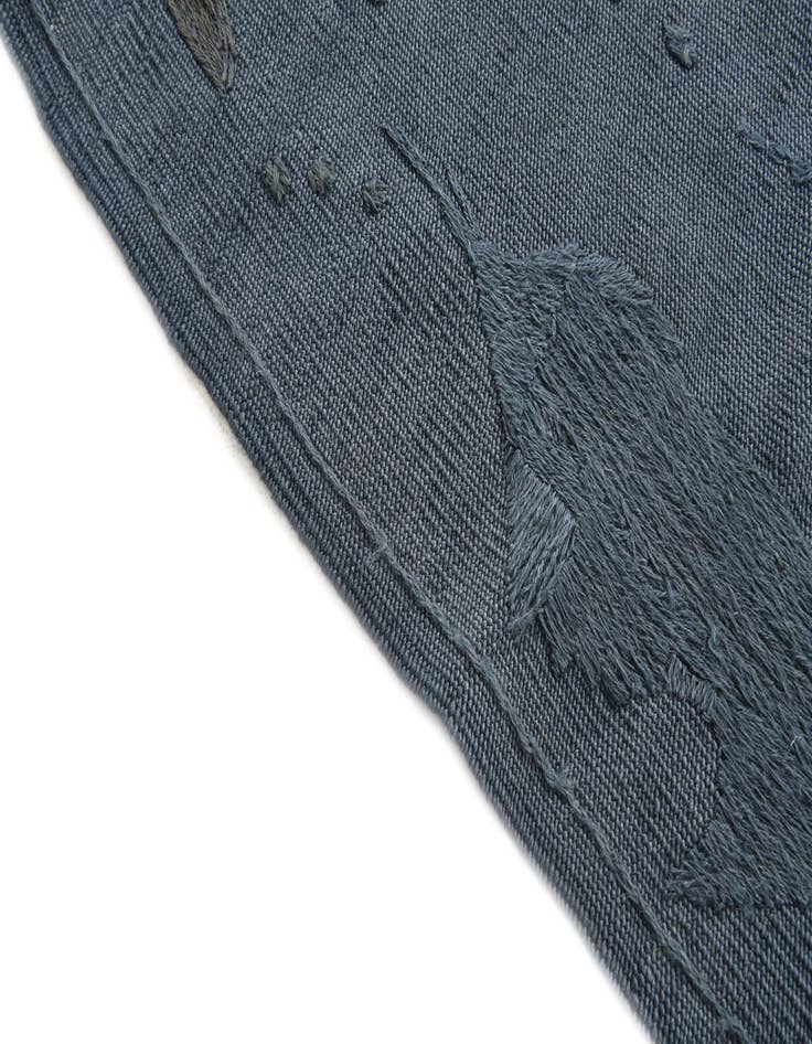 Detail image of  5' 1 x 6' 2  Hand Woven Kilim Suzani Wool Square Rug