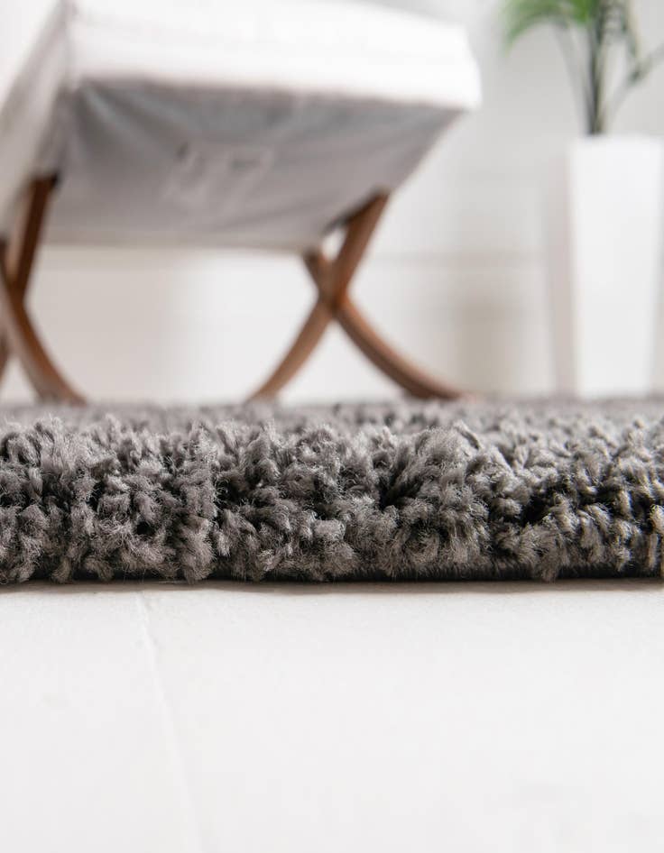 Detail image of  5' 3 x 5' 3 Solid Shag Square Rug