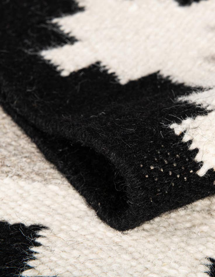 Detail image of  2' x 6' 1  Hand Woven Kilim Wool Runner Rug