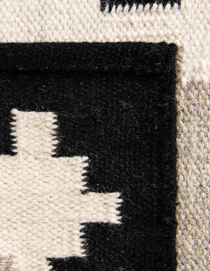 Detail image of  2' x 6' 1  Hand Woven Kilim Wool Runner Rug