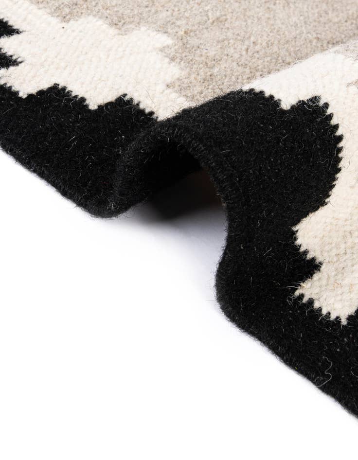 Detail image of  2' x 6' 1  Hand Woven Kilim Wool Runner Rug