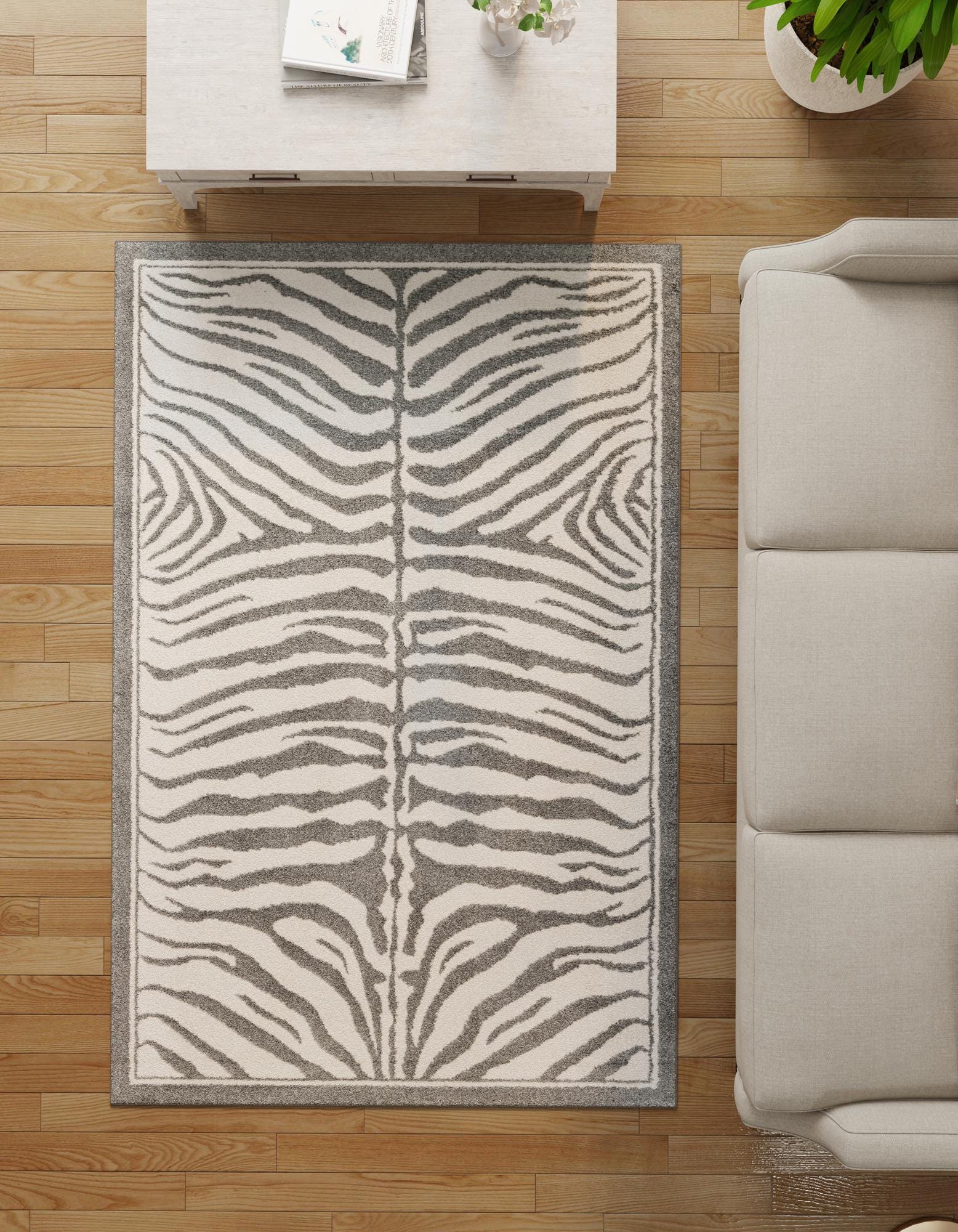 Gray and Ivory 5' x 7' Savannah Rug | Rugs.com
