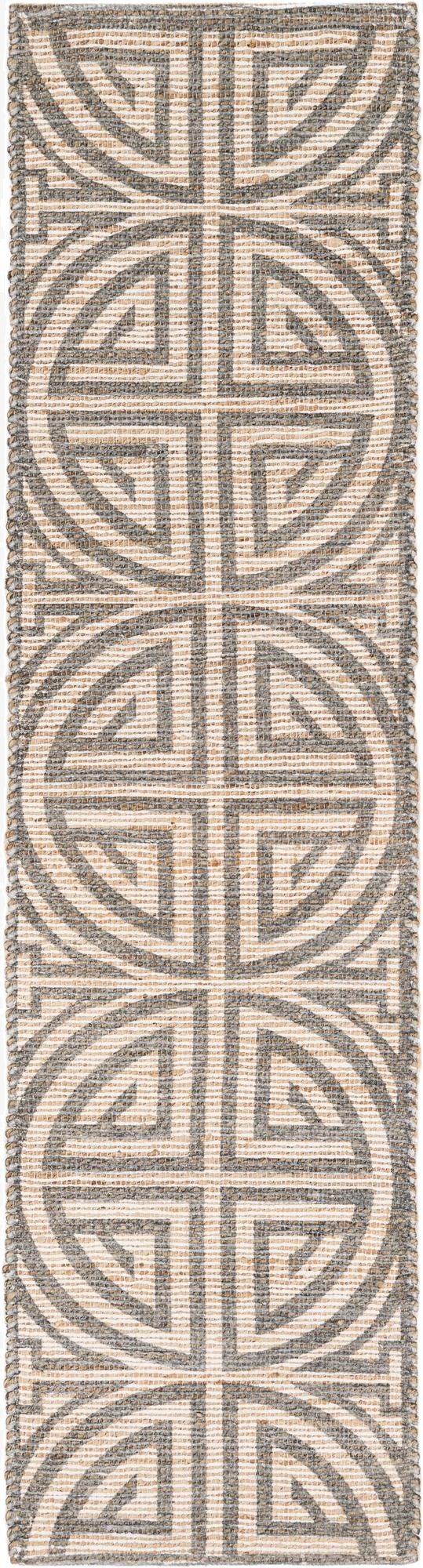  2' 2 x 8'  Hand Woven Chenille Jute Runner Rug