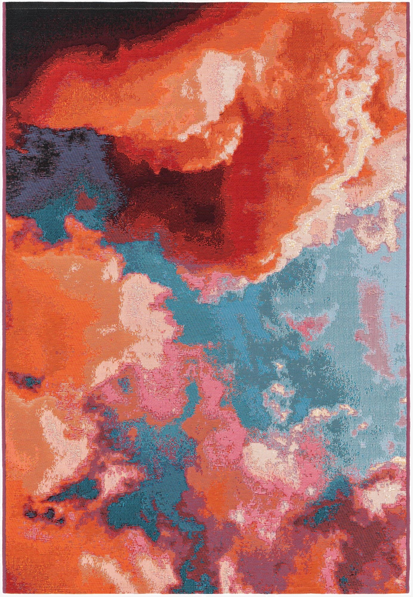  4' 1 x 6' 1  Washable Modern Indoor / Outdoor Rug