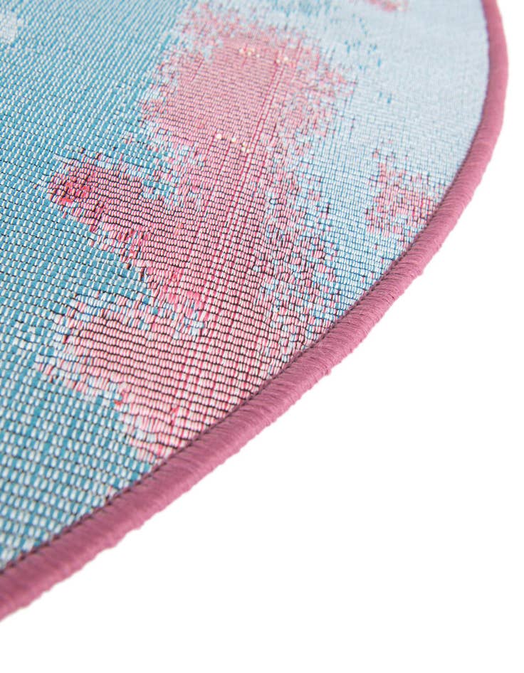 Detail image of  7' 10 x 7' 10  Washable Modern Indoor / Outdoor Round Rug