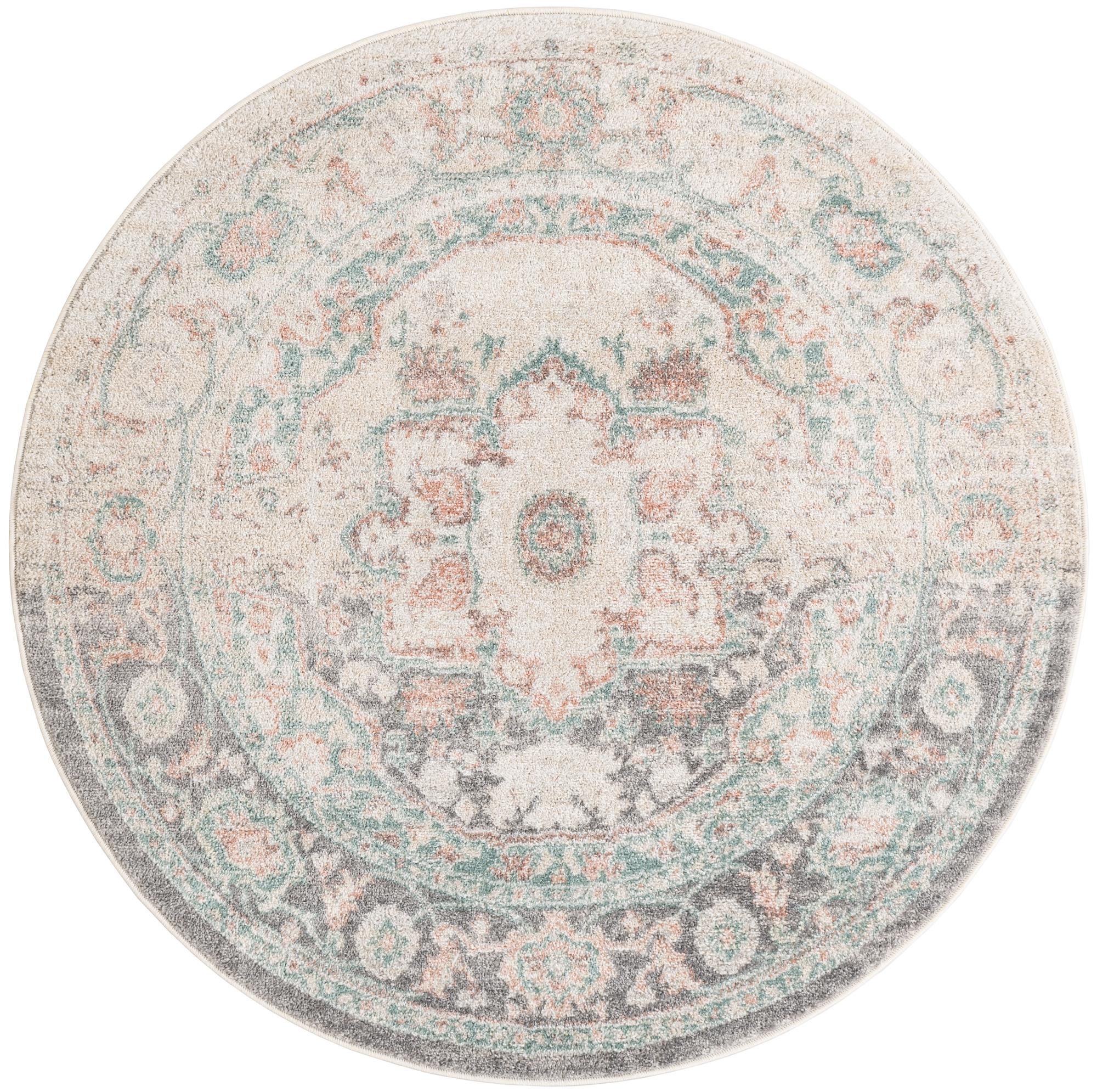  5' x 5' Madeline Vintage Round Rug