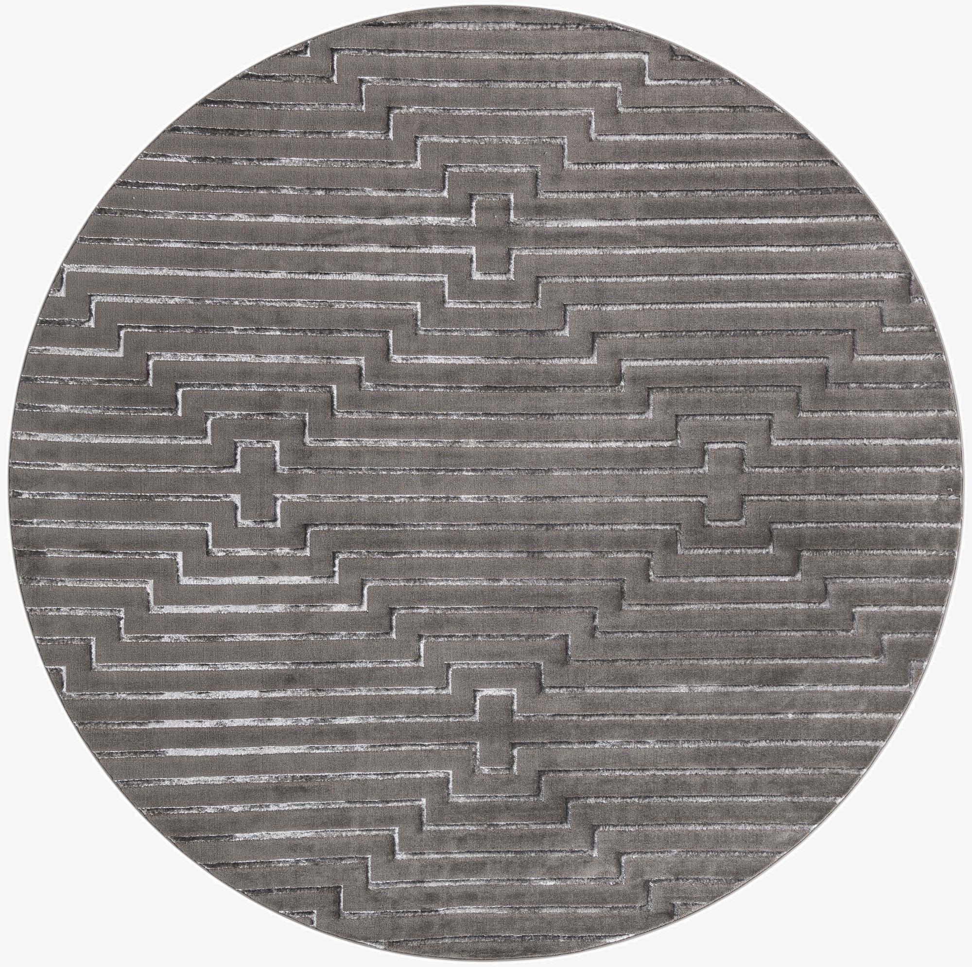  10' x 10' Vogue Geo Round Rug