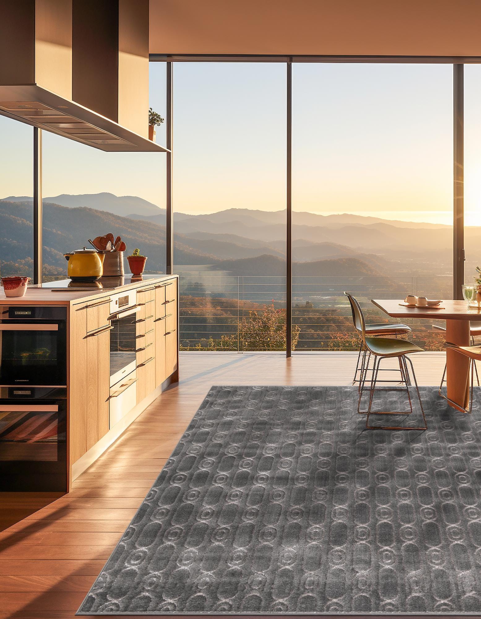 Gray and Silver 7' 10 x 7' 10 Vogue Geo Square Rug | Rugs.com