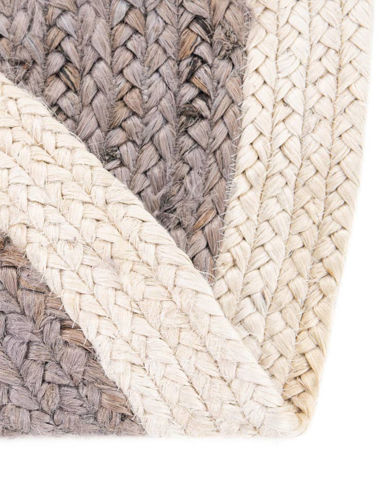 Detail image of  7' 10 x 10'  Hand Braided Jute Oval Rug