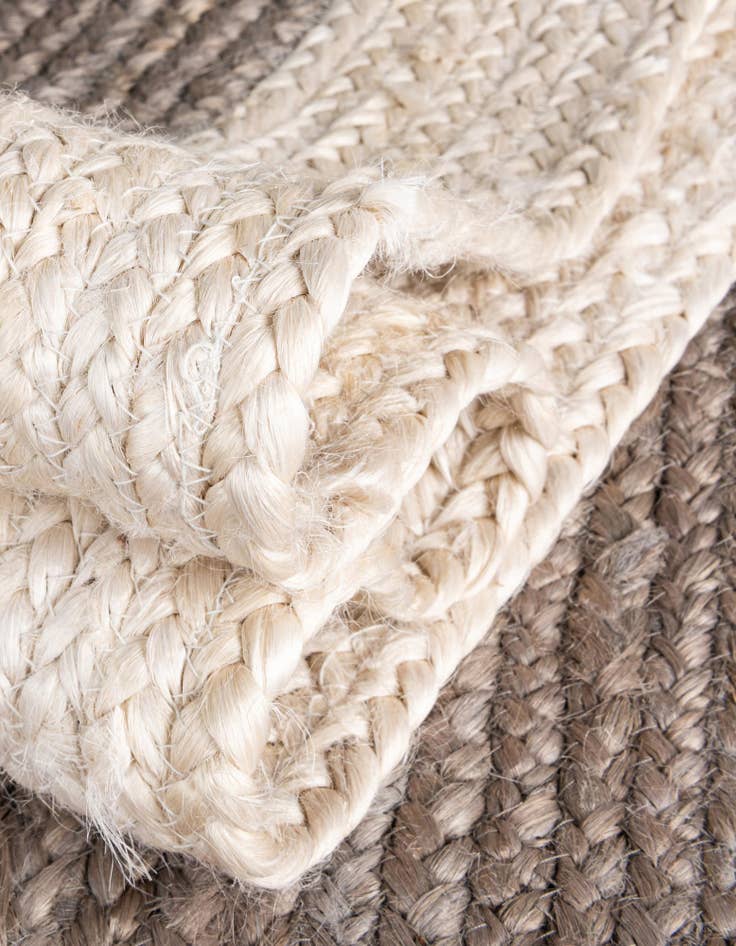 Detail image of  7' 10 x 10'  Hand Braided Jute Oval Rug