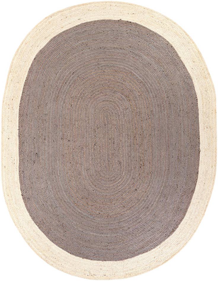 Detail image of  7' 10 x 10'  Hand Braided Jute Oval Rug