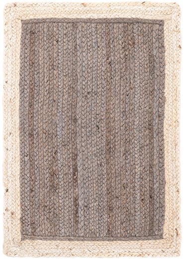  2' x 3' 1  Hand Braided Jute Rug