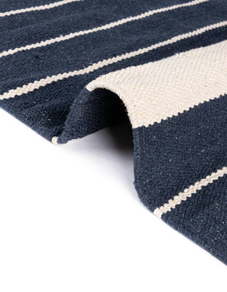 Detail image of  Custom Gray and White  Hand Woven Chindi Cotton Rug