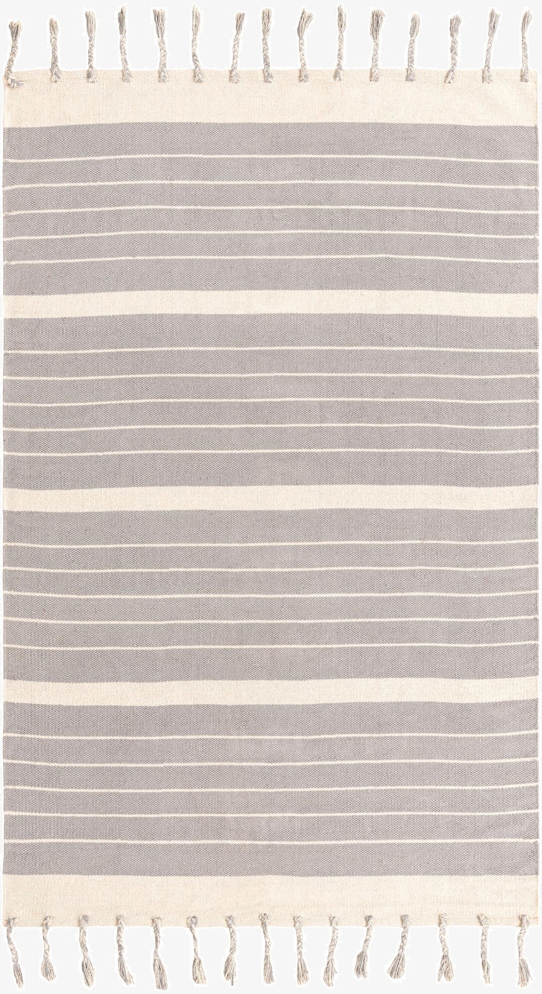  5' 1 x 8'  Hand Woven Chindi Cotton Rug