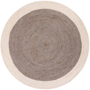  7' 10 x 7' 10  Hand Braided Jute Round Rug