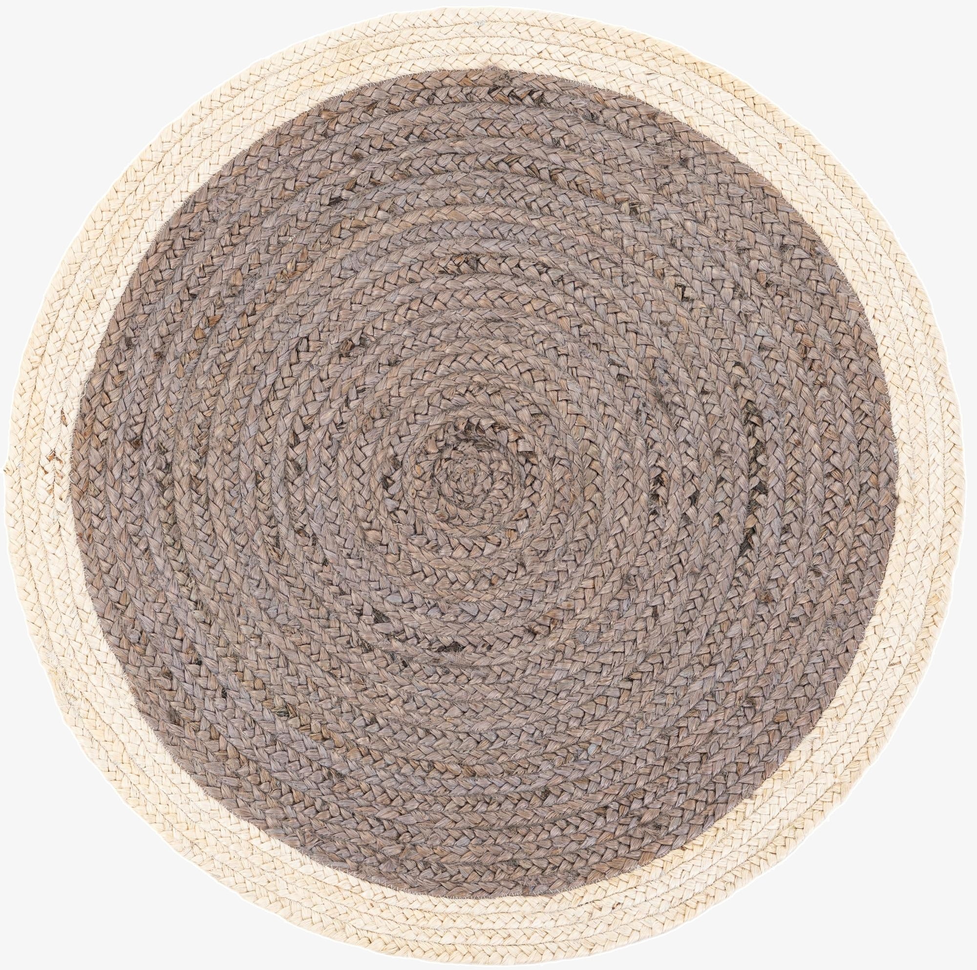  3' 1 x 3' 1  Hand Braided Jute Round Rug
