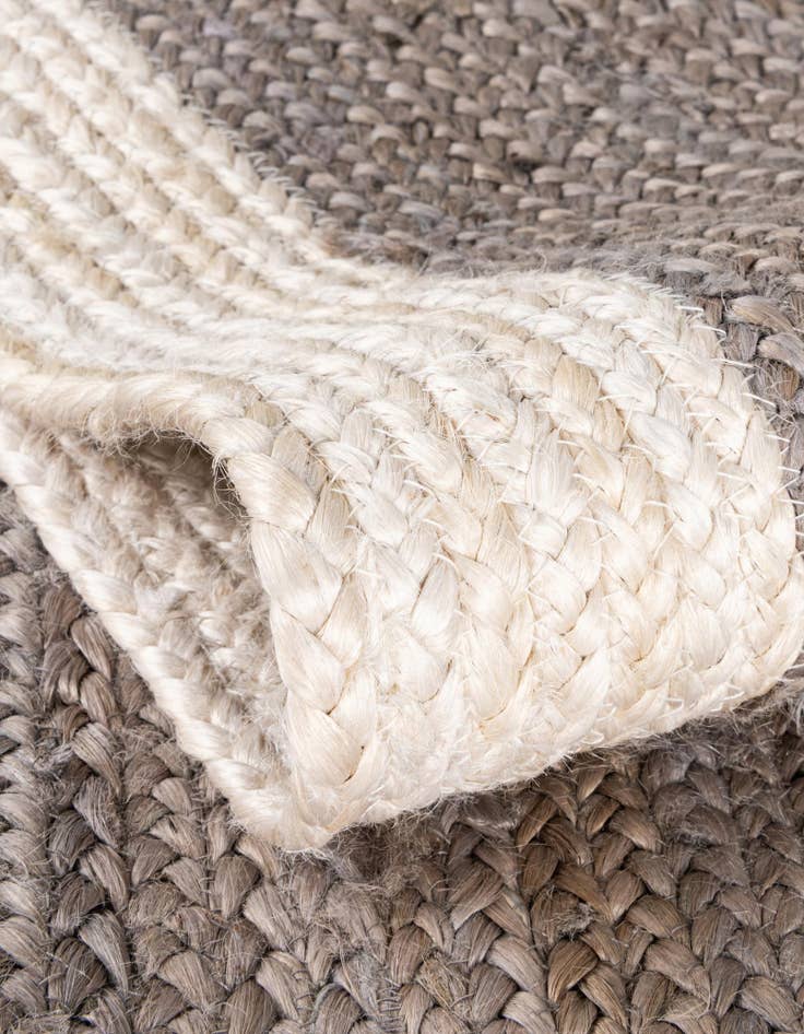 Detail image of  2' x 5' 1  Hand Braided Jute Runner Rug