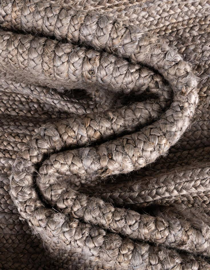 Detail image of  2' x 5' 1  Hand Braided Jute Runner Rug