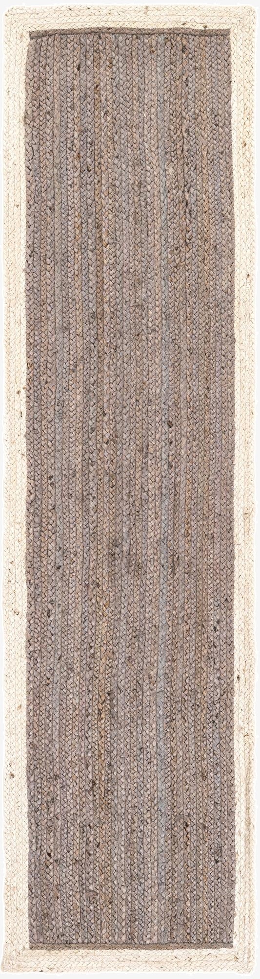  2' x 8'  Hand Braided Jute Runner Rug