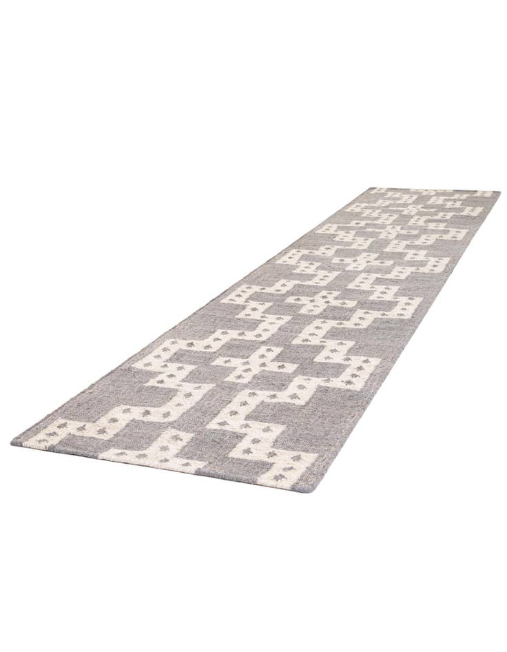 Detail image of  2' 7 x 12'  Hand Woven Kilim Wool Runner Rug