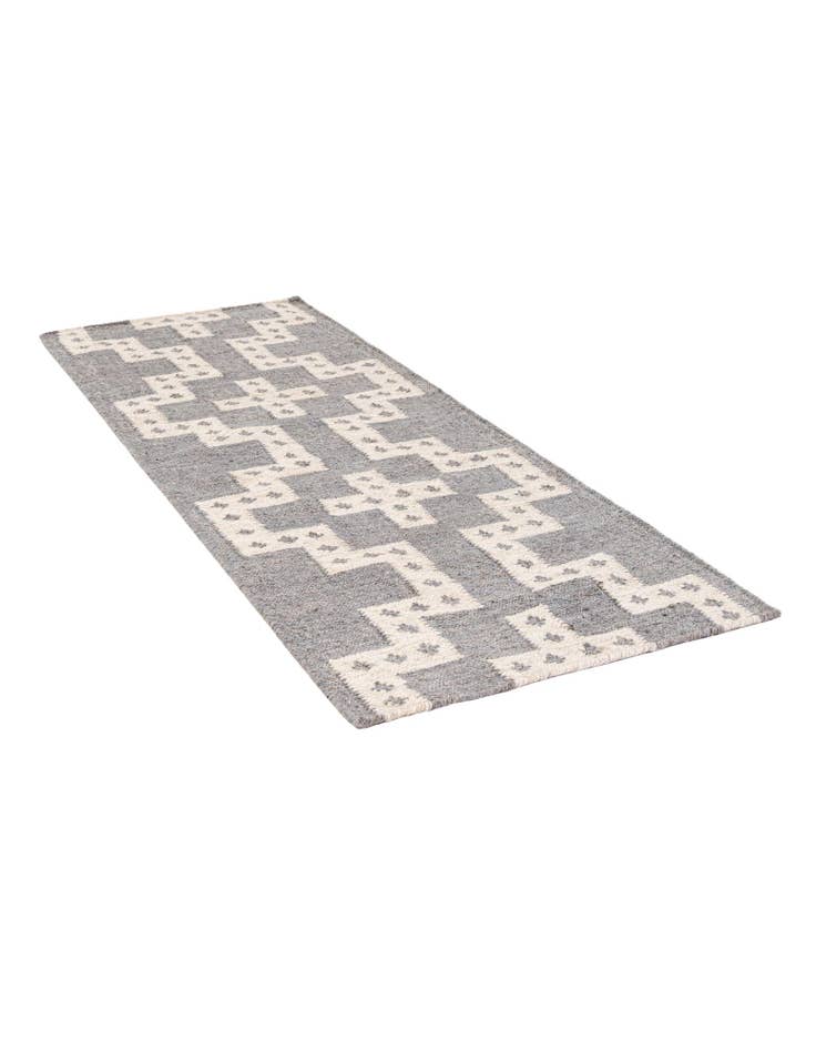 Detail image of  2' x 6' 1  Hand Woven Kilim Wool Runner Rug