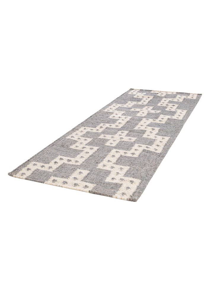 Detail image of  2' x 6' 1  Hand Woven Kilim Wool Runner Rug