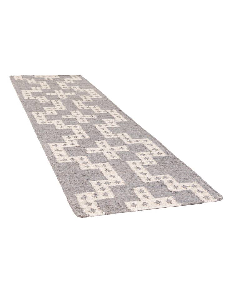 Detail image of  2' x 8'  Hand Woven Kilim Wool Runner Rug