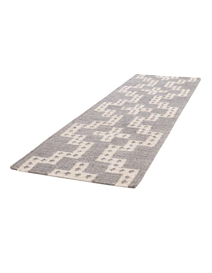 Detail image of  2' x 8'  Hand Woven Kilim Wool Runner Rug