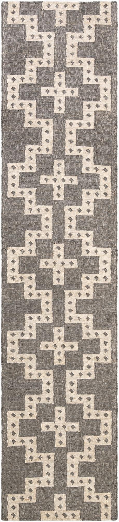  2' 7 x 12'  Hand Woven Kilim Wool Runner Rug