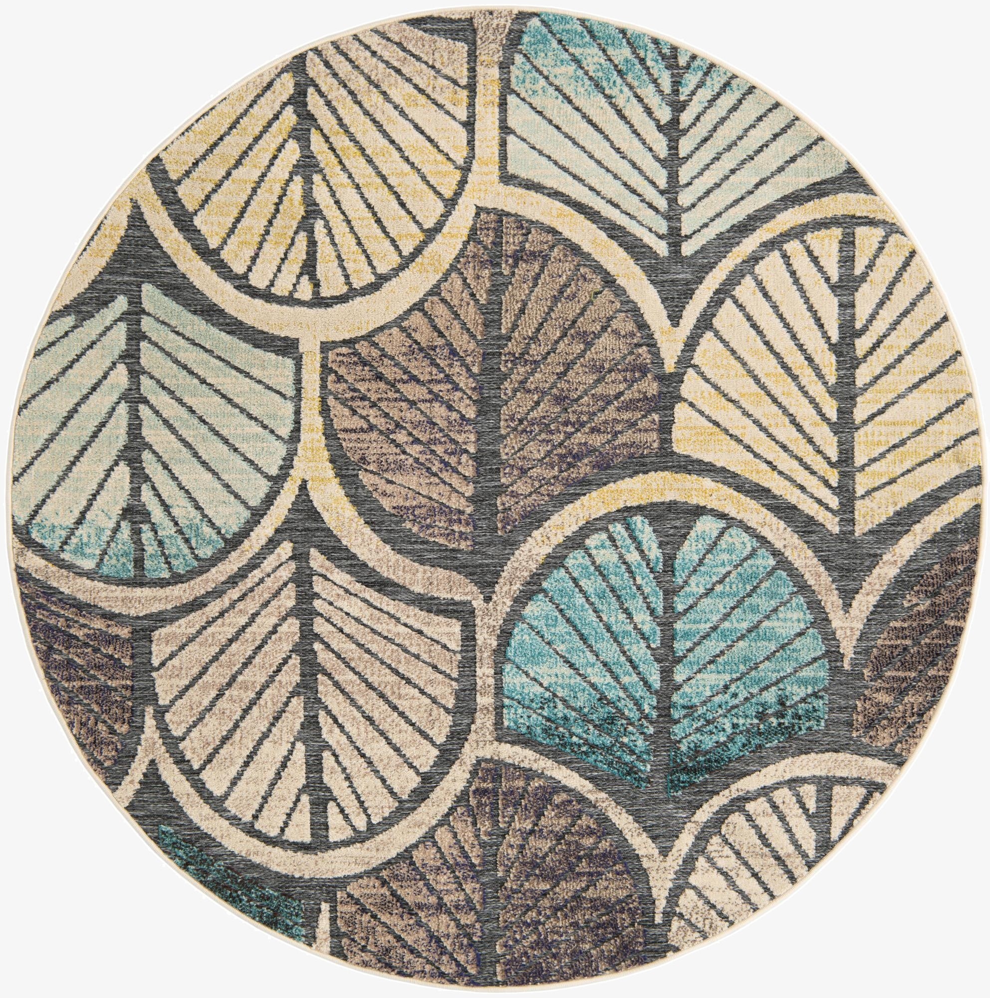  6' x 6'  Washable Casablanca Indoor / Outdoor Round Rug