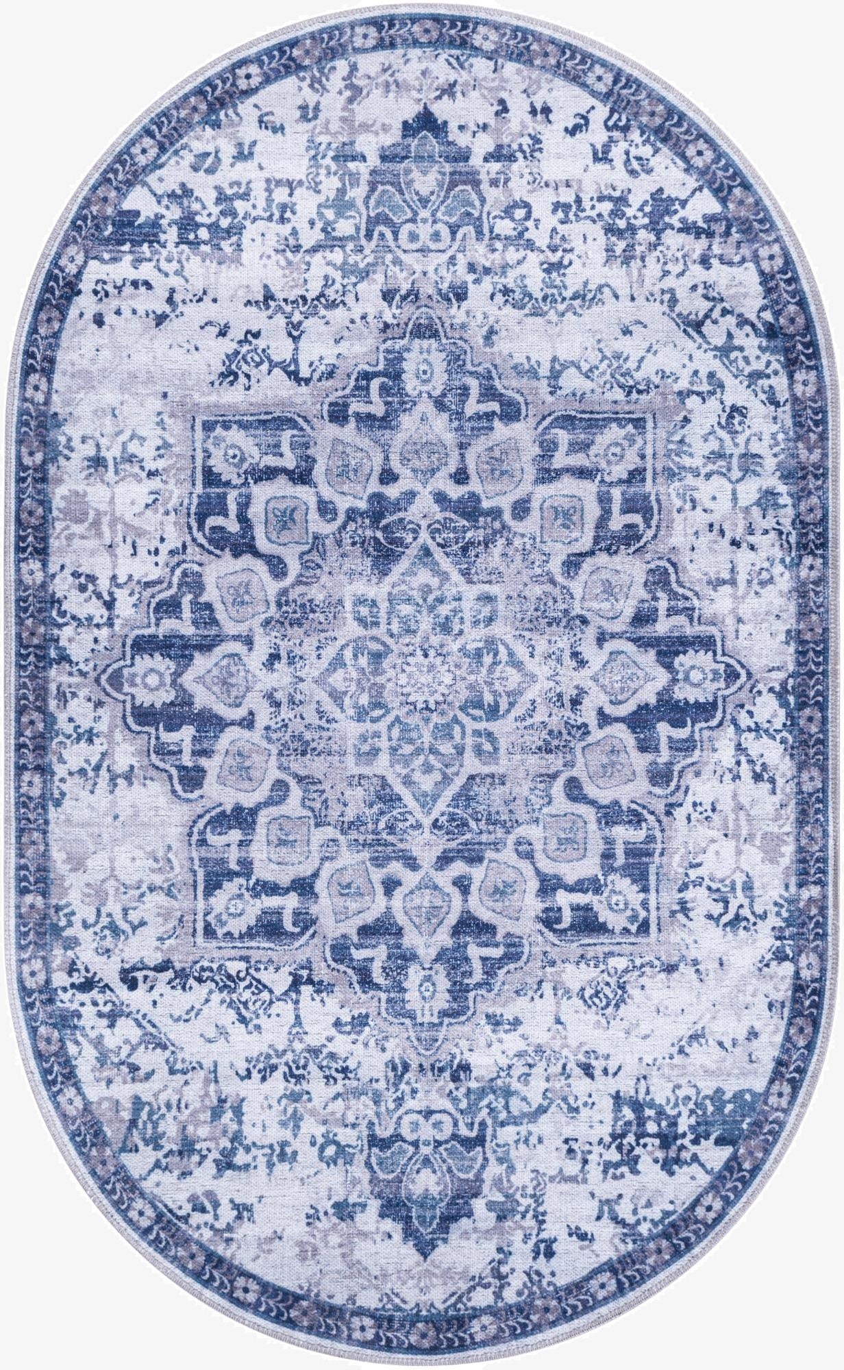 3' 3 x 5' 3  Washable Francesca Oval Rug