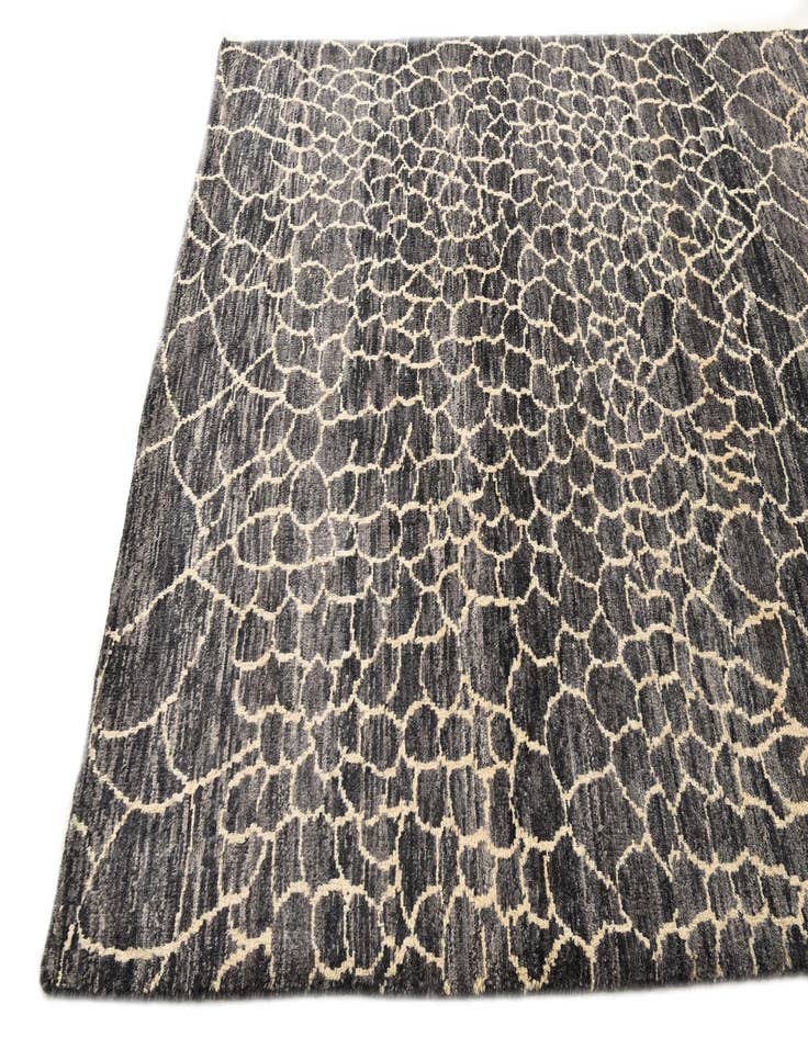 Detail image of  5' 7 x 8'  Hand Knotted Moroccan Wool Rug