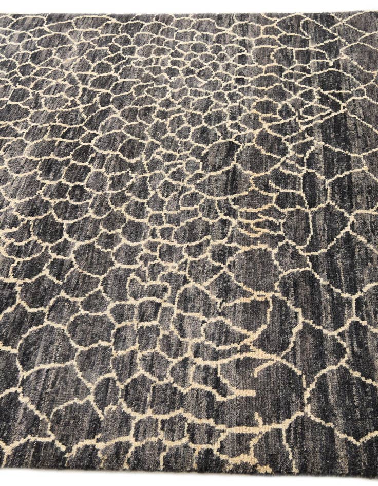 Detail image of  5' 7 x 8'  Hand Knotted Moroccan Wool Rug