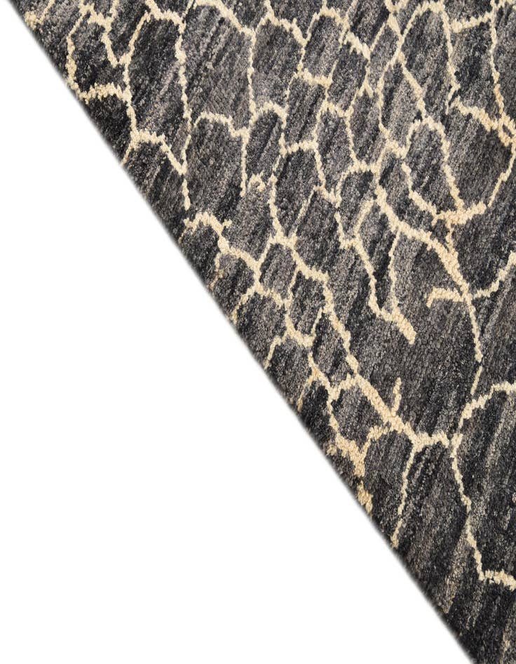 Detail image of  5' 7 x 8'  Hand Knotted Moroccan Wool Rug