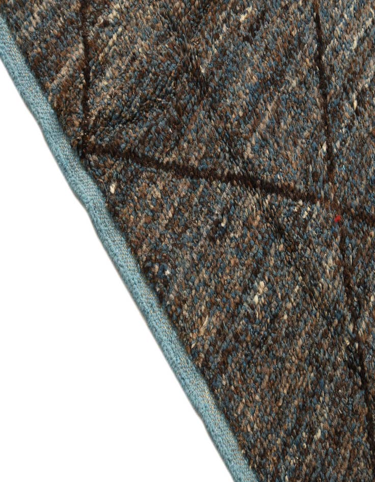 Detail image of  5' 11 x 9' 9  Hand Knotted Moroccan Wool Rug