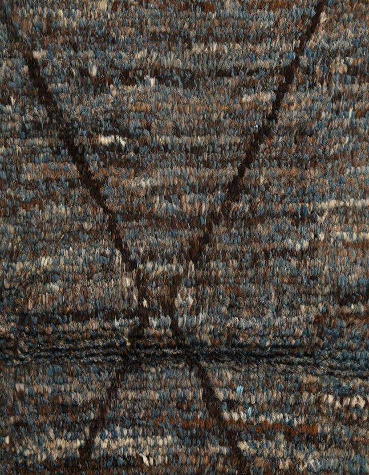 Detail image of  5' 11 x 9' 9  Hand Knotted Moroccan Wool Rug