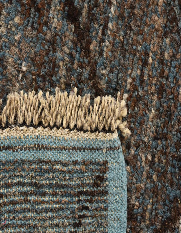 Detail image of  5' 11 x 9' 9  Hand Knotted Moroccan Wool Rug