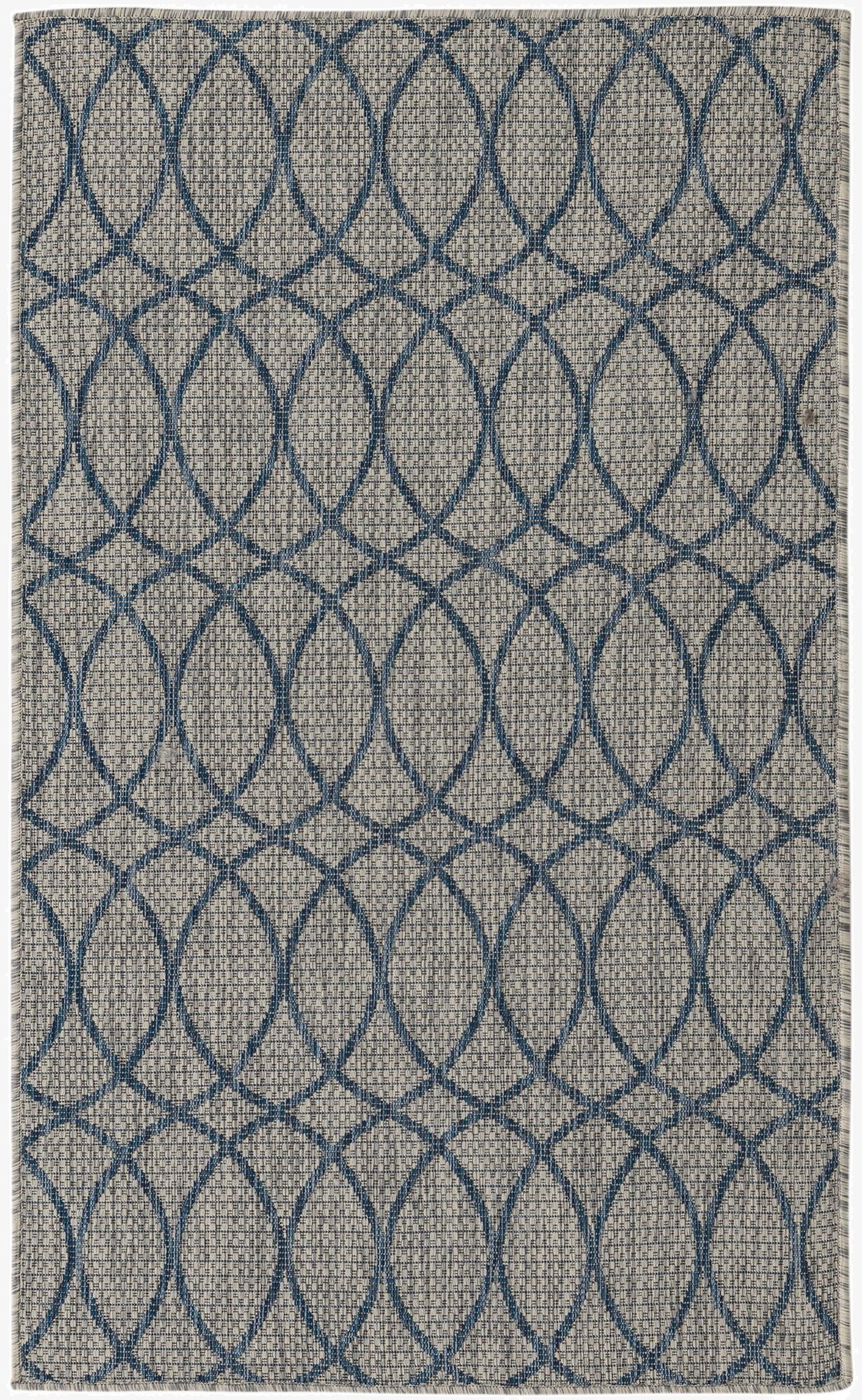  3' x 5' 3  Washable Lattice Indoor / Outdoor Rug