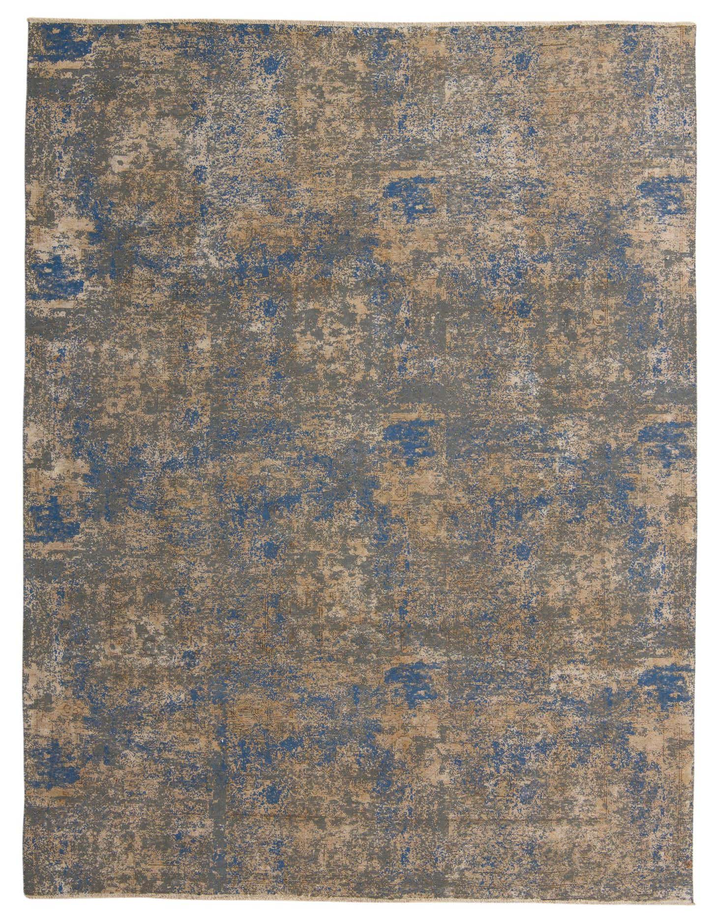 A rectangular 8x11 Ultra Vintage wool rug featuring an abstract Persian pattern in shades of blue, gray, and beige.
