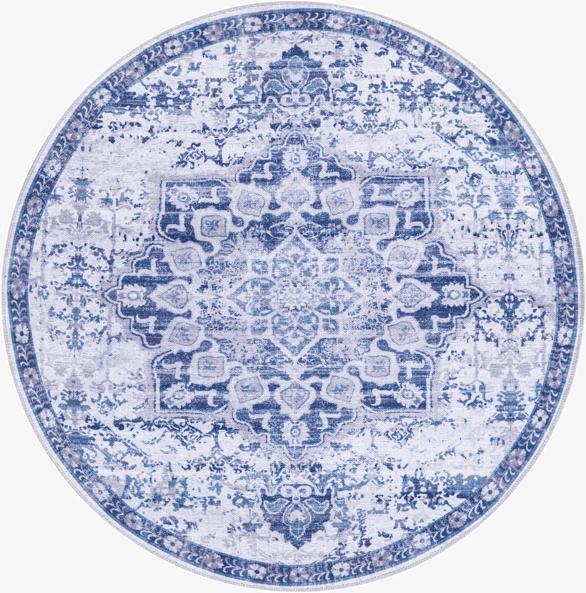  4' x 4'  Washable Francesca Round Rug