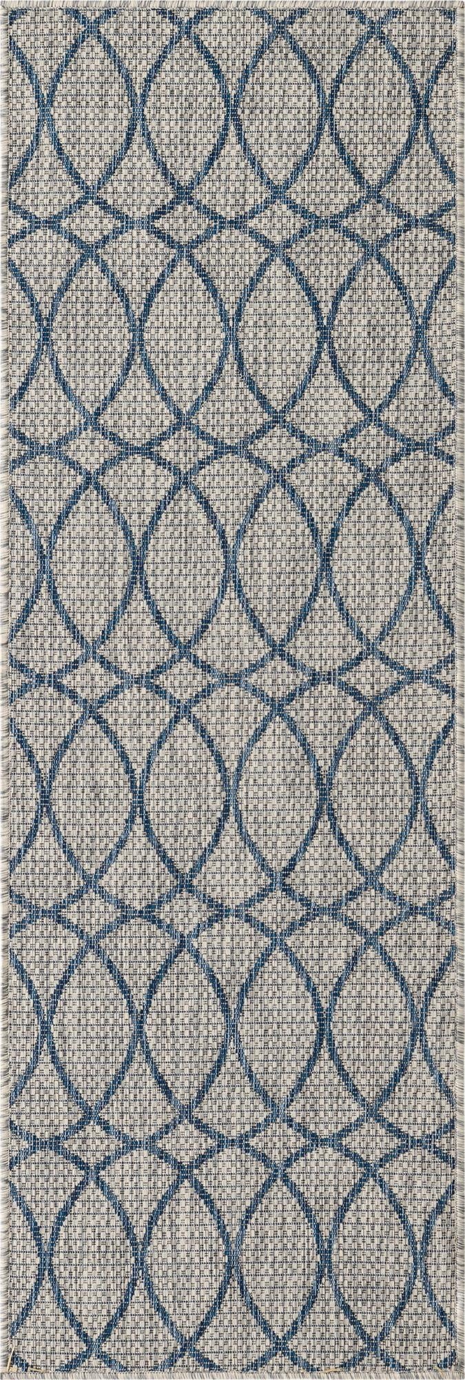  2' x 6'  Washable Lattice Indoor / Outdoor Runner Rug