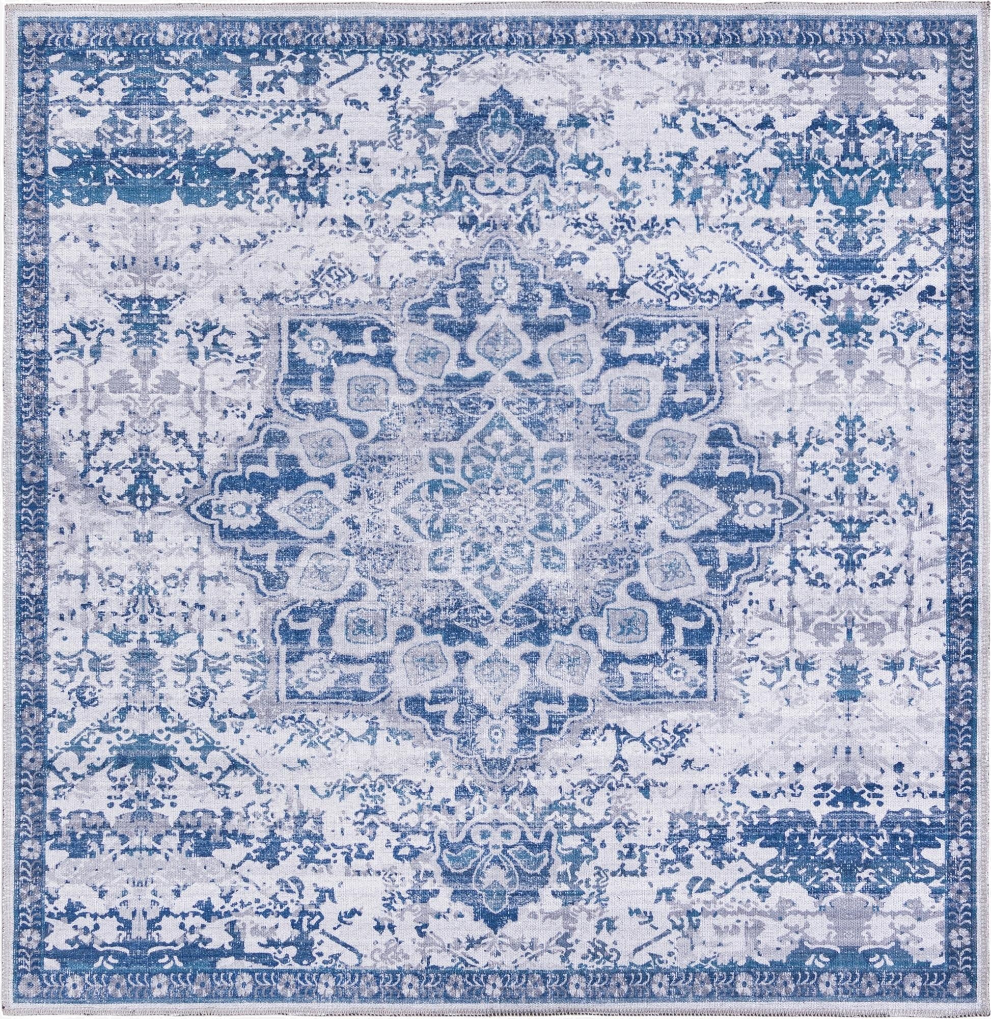  3' 3 x 3' 3  Washable Francesca Square Rug