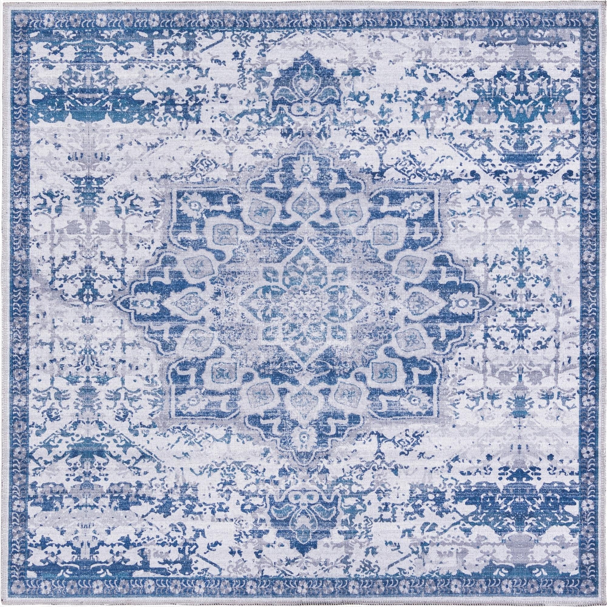  5' 3 x 5' 3  Washable Francesca Square Rug