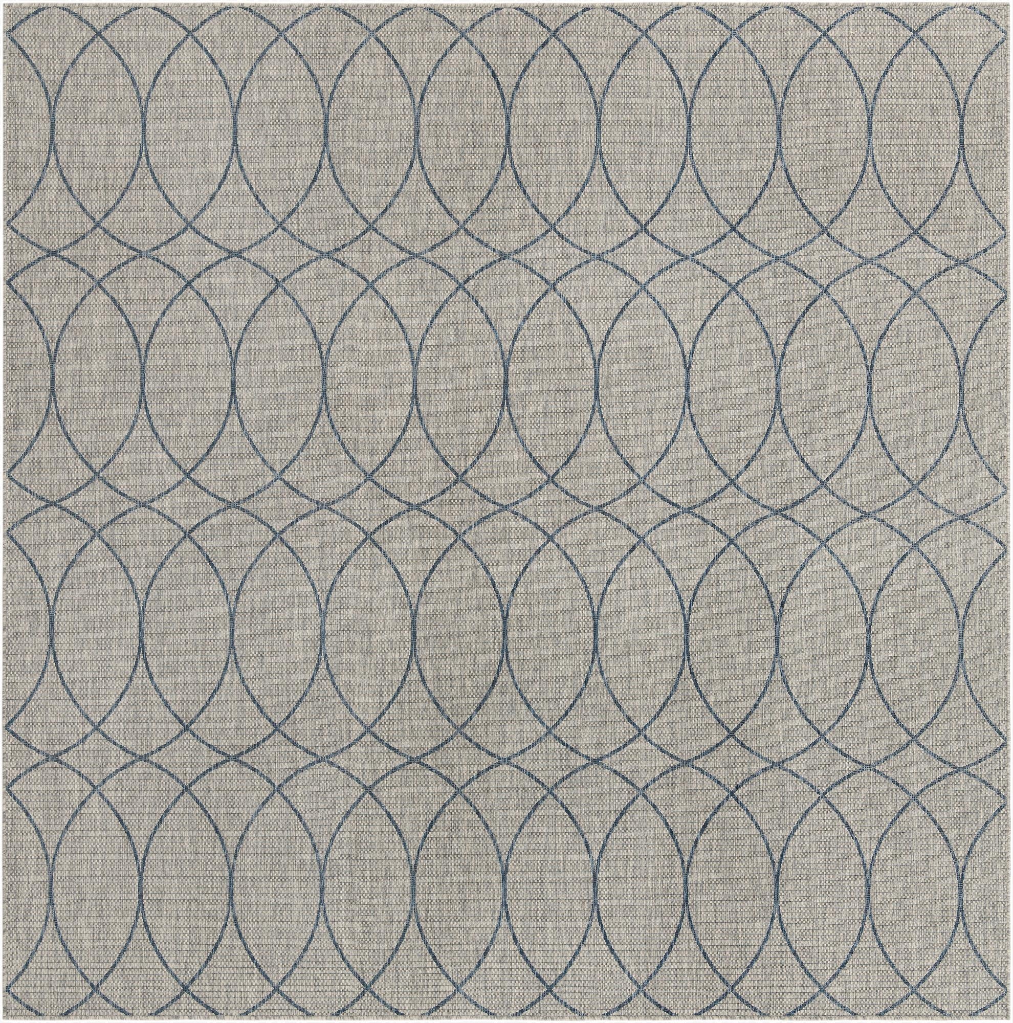  10' x 10'  Washable Lattice Indoor / Outdoor Square Rug