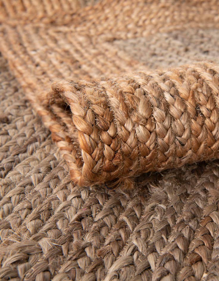 Detail image of  7' 10 x 10'  Hand Braided Jute Oval Rug