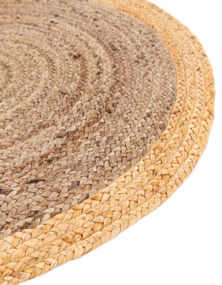 Detail image of  7' 10 x 10'  Hand Braided Jute Oval Rug