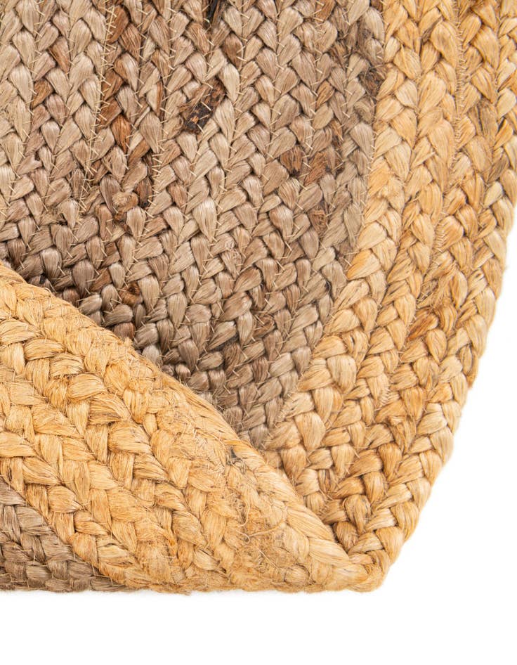 Detail image of  7' 10 x 10'  Hand Braided Jute Oval Rug