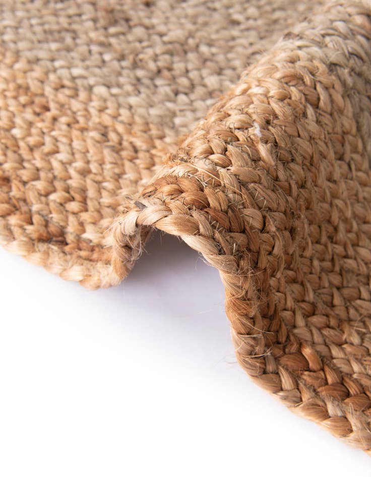 Detail image of  7' 10 x 10'  Hand Braided Jute Oval Rug