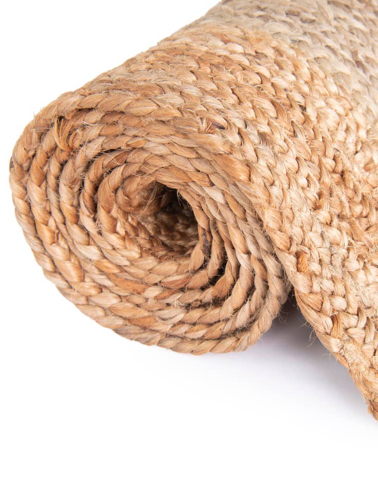 Detail image of  7' 10 x 10'  Hand Braided Jute Oval Rug